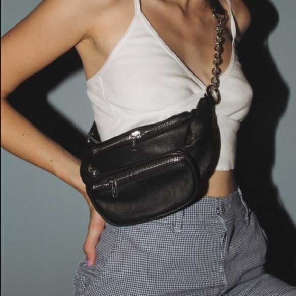 Brandy Melville Handbags - NWT Brandy Melville Faux Leather Chain Fanny Pack